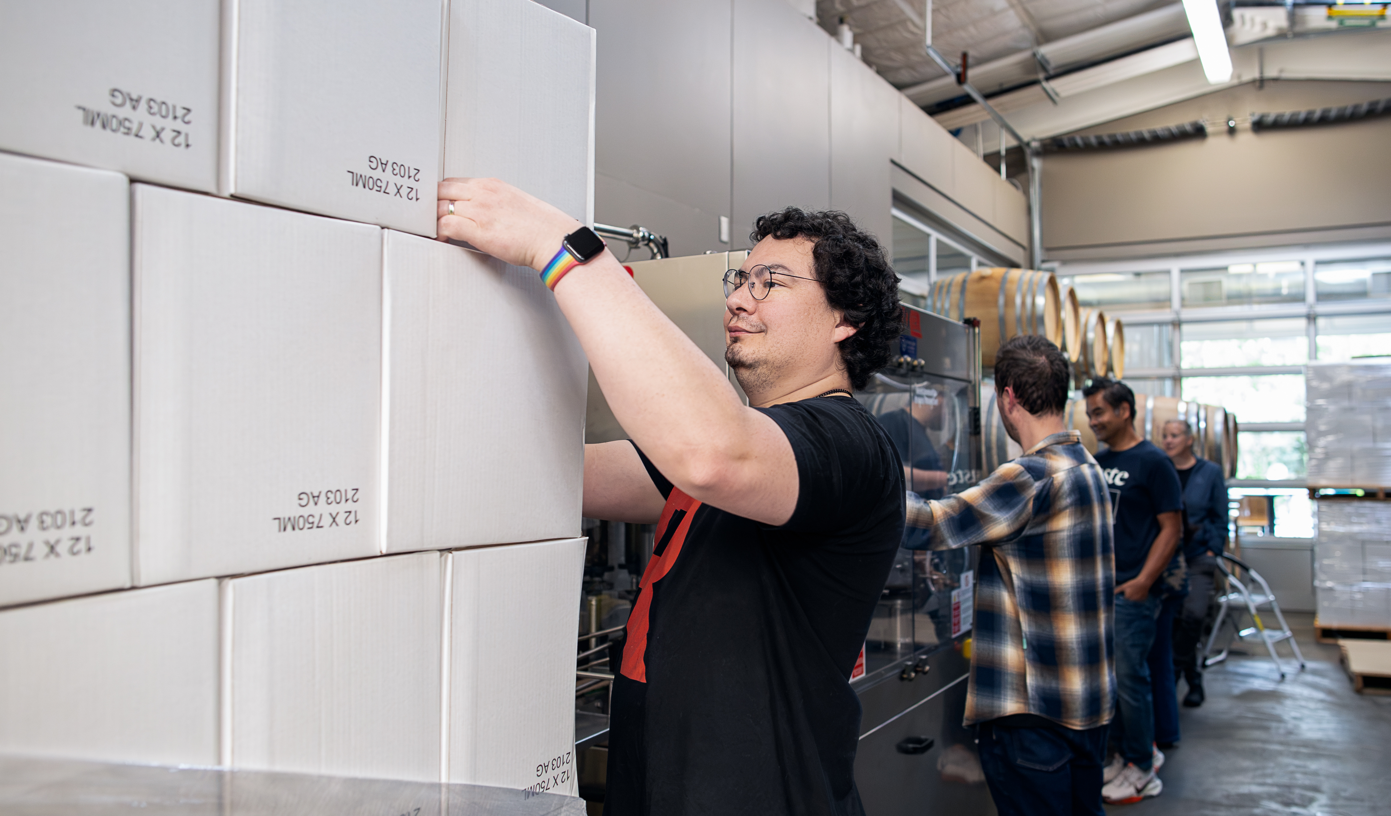 NWWA Wine Studies student bottling wine