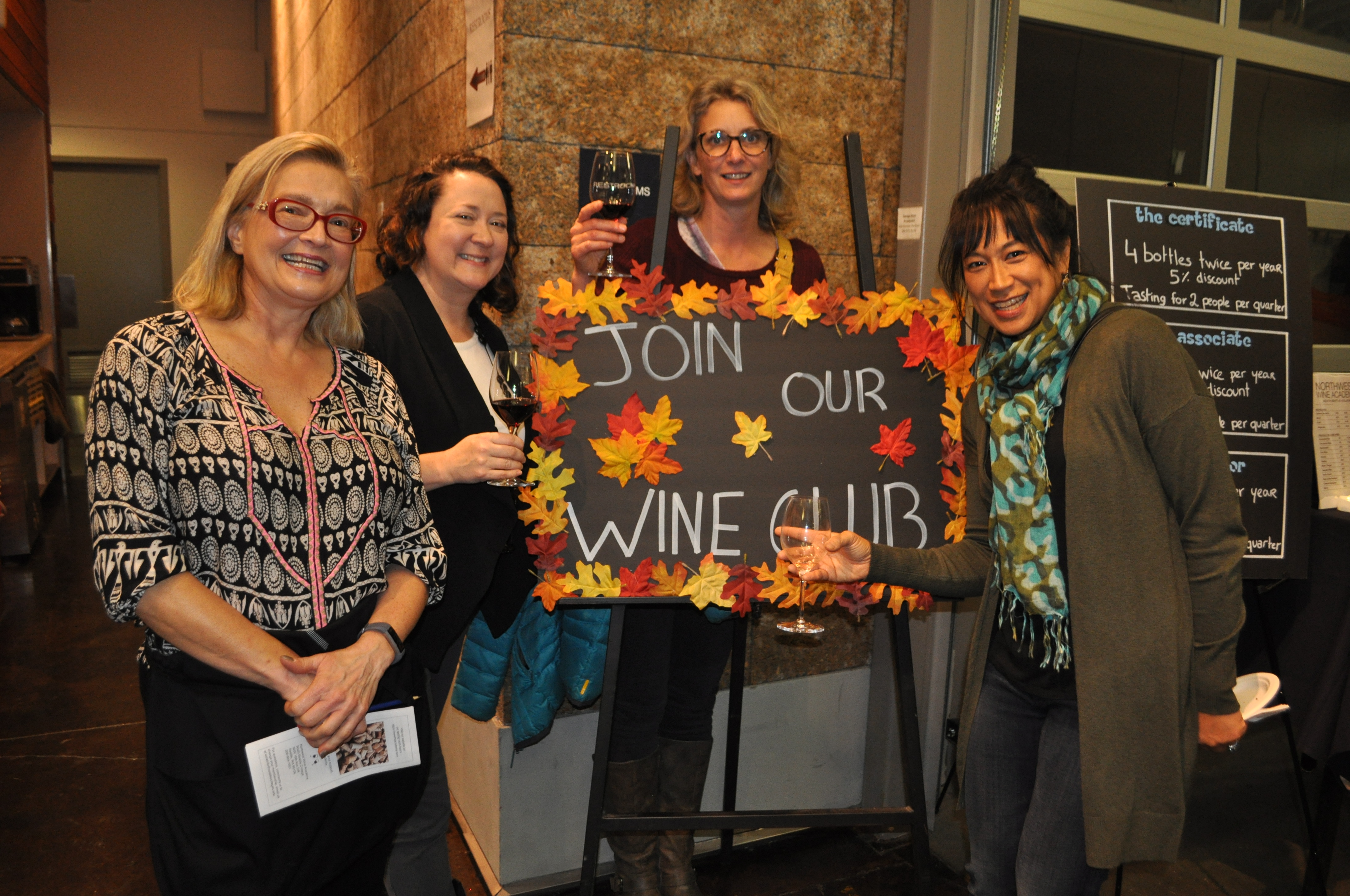 Wine club members